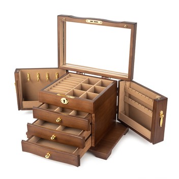 Custom large multi-layer wooden jewelry box Custom large multi-layer wooden jewelry box