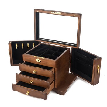 Custom large multi-layer wooden jewelry box Custom large multi-layer wooden jewelry box