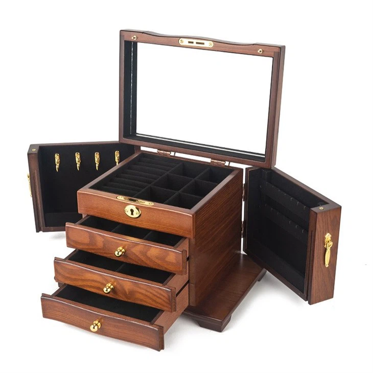 Supersize Jewelry Box With Lock Mirror