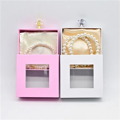 জানালার সাথে কাস্টম লাক্সারি লোগো জুয়েলারি বক্স